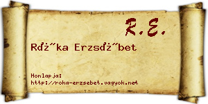 Róka Erzsébet névjegykártya