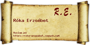 Róka Erzsébet névjegykártya