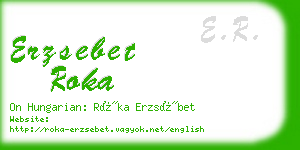 erzsebet roka business card